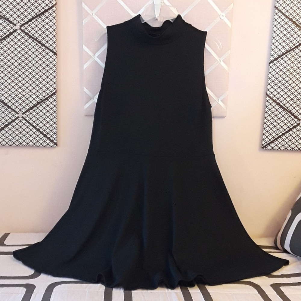Massimo Womens Sleeveless Knit Black Dress